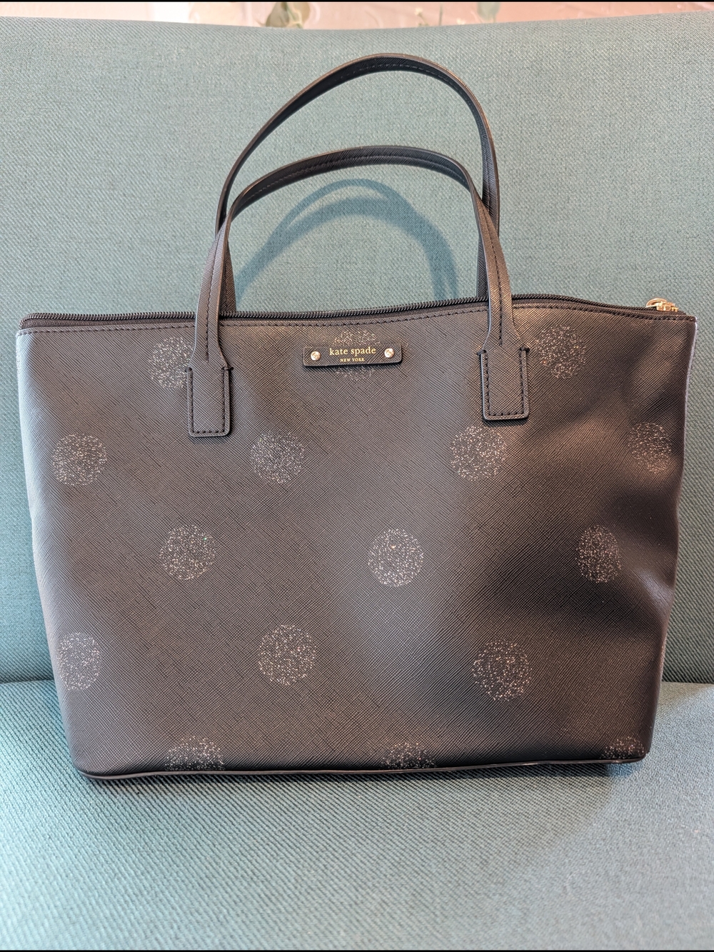 Kate Spade Haven Lane Glitter Polka Dot Tote